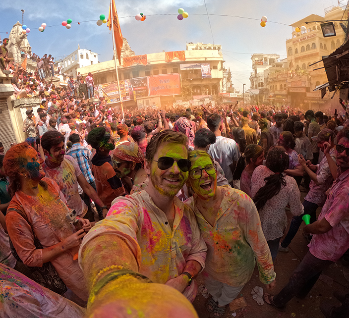 At Holi in India!